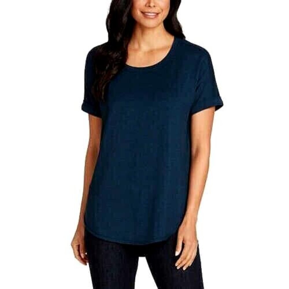 Matty M Ladies' French Terry Roll Cuff Top